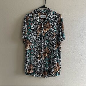 Reason Men’s Hawaiian Shirt Tiger Print